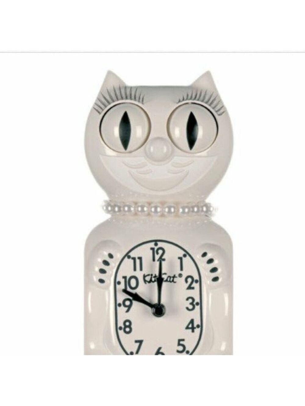 White Lady KIT-CAT CLOCK KAT KLOCK - Picture 2 of 4
